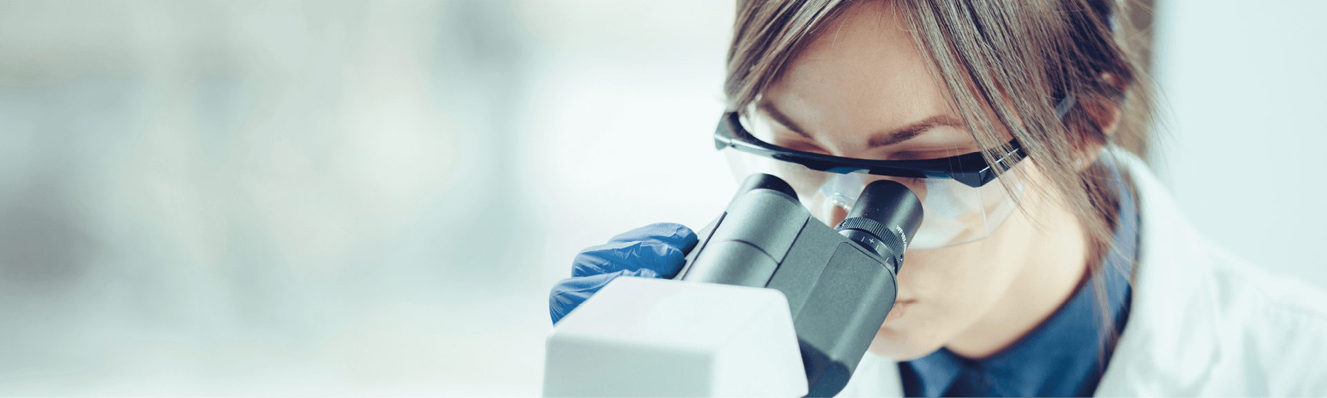 Doctor with microscope